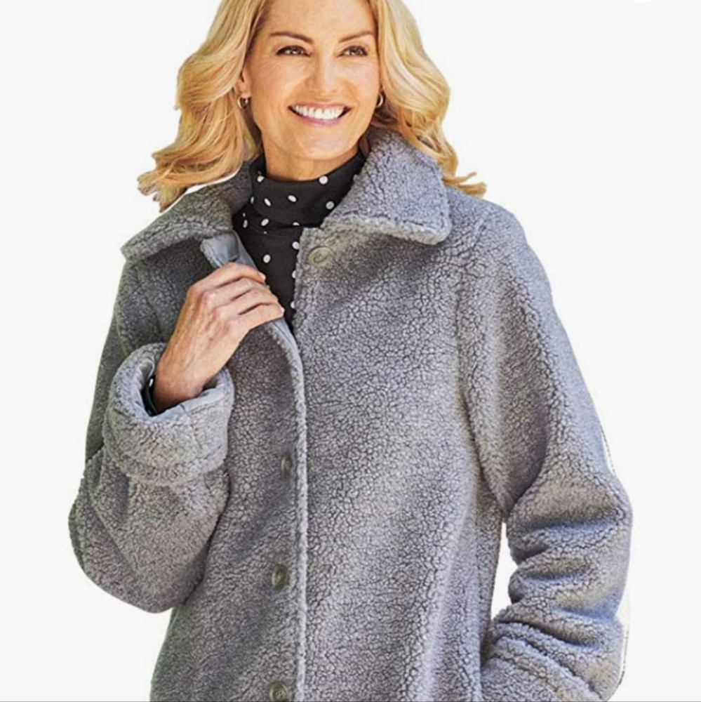 Warm & Cozy Gray Coat 3X